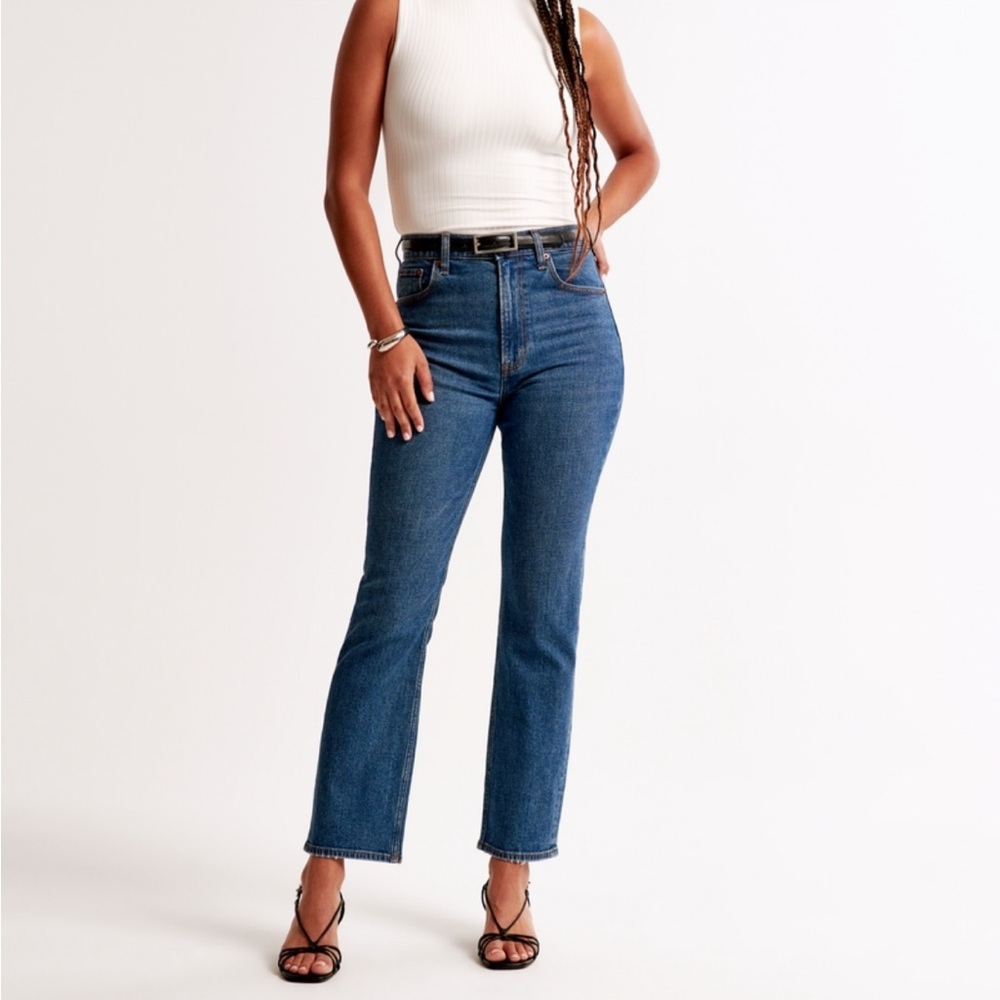 Abercrombie Dark wash straight leg denim jeans